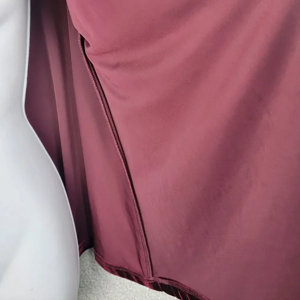 Coldwater Creek Velvet Textured Jacket Wine PM Open Front Luxe Layer